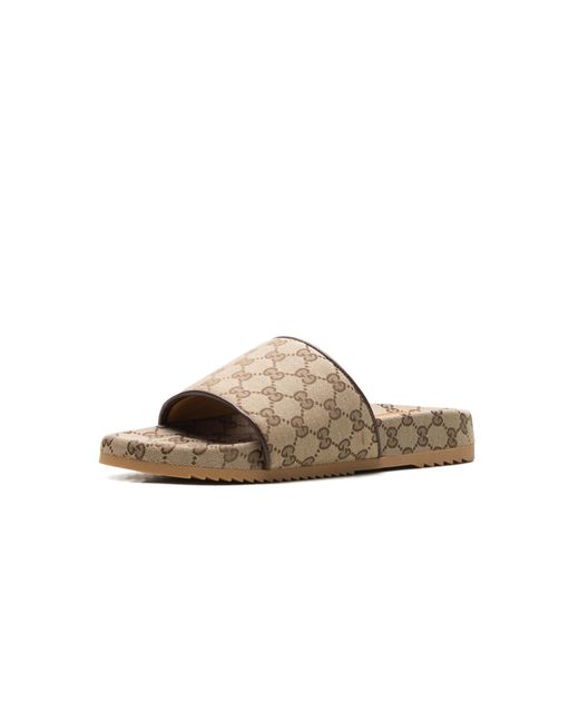 Gucci Black Gg Slide Canvas" 624695 H6320 9763" for men