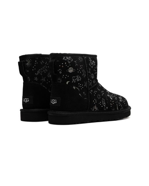 Ugg Black Classic Mini "Zodiac