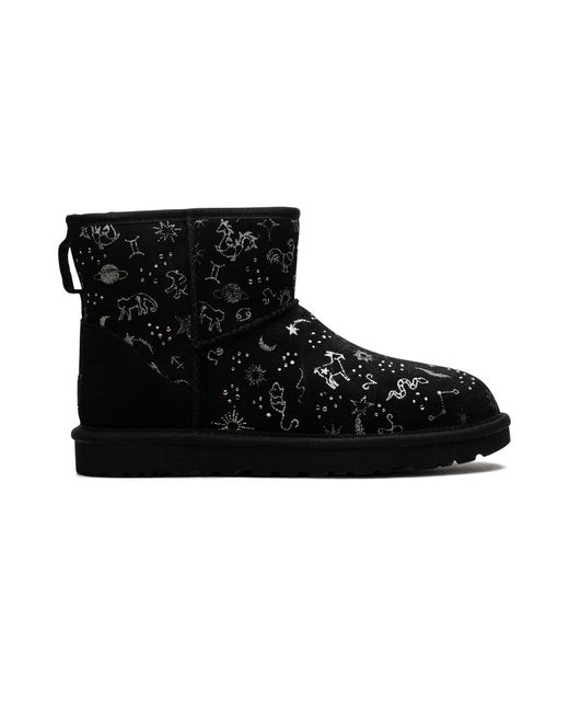 Ugg Black Classic Mini "Zodiac