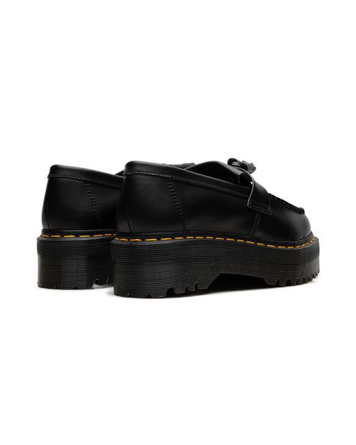 Dr. Martens Black Adrian Leather Platform Tassel Loafers 27989001"