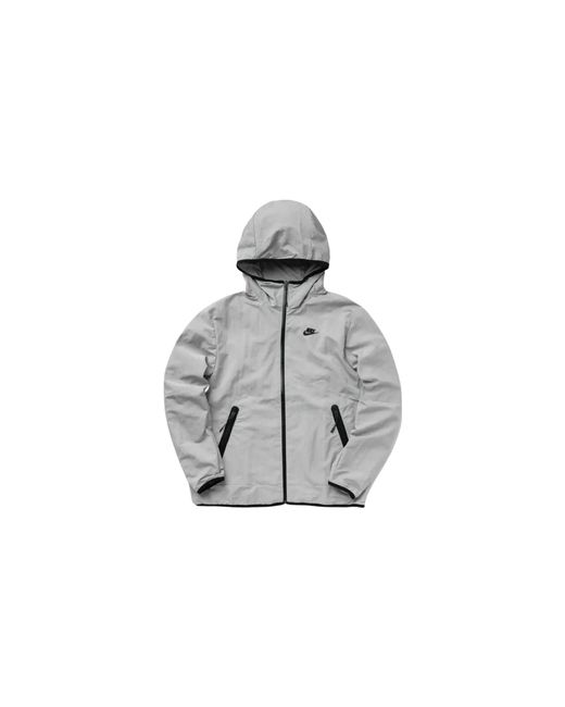 Nike Black Woven Full-Zip Lined Hooded Jacket "Cobblestone/ Dq4340 016" for men