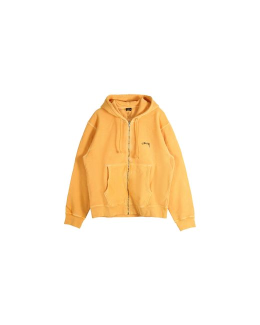 Stussy Orange Smooth Stock Pig Dyed Zip Hoodie 1975021 Oran" for men