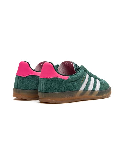 Adidas Blue Gazelle Indoor "collegiate Green / Lucid Pink" Shoes