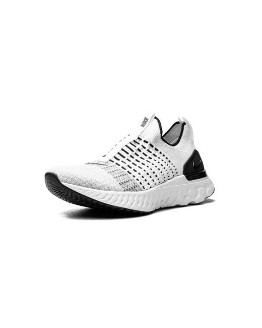 Nike Black React Phantom Run Flyknit --Pure Platinum" Cj0277 100" for men