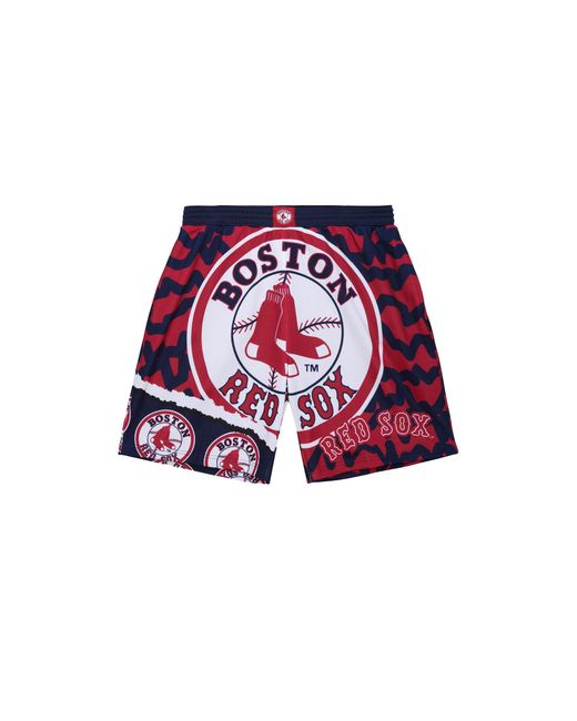 Mitchell & Ness Red Jumbotron 2.0 Sublimated Shorts "Nfl Boston Sox" Pshr1220 Brsyypppnyrd" for men