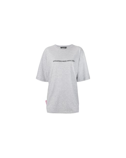 DSquared² Black Made With Love Logo Cotton T-Shirt S75Gd0028-S22146-857M"