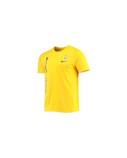 Nike Yellow Nba Gs Warriors T‑Shirt "Hardwood Classics Performance" A00261 728" for men