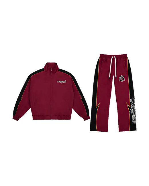 GODSPEED NEW YORK Red Gt Tracksuit Wine" Gs189" for men