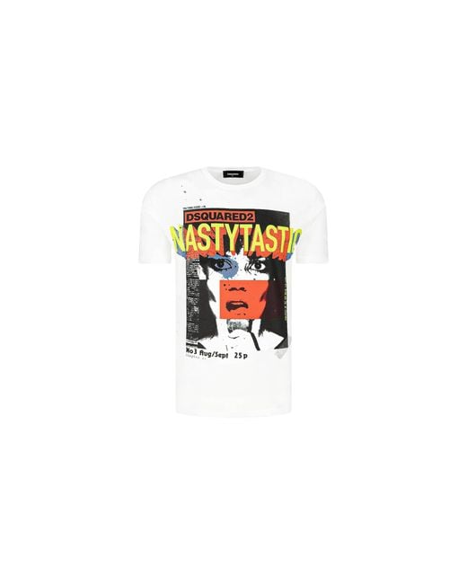 DSquared² Black Front Logo Graphic Cotton T-Shirt S74Gd0496 S22427 900" for men