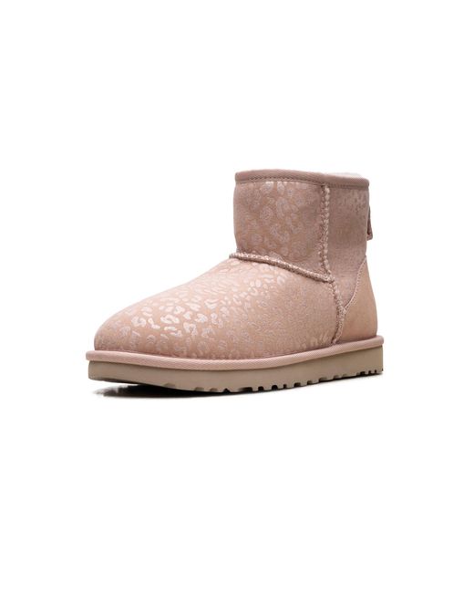 Ugg Black Classic Mini "Snow Leopard Fleece Lined" 1113494 Qrt"