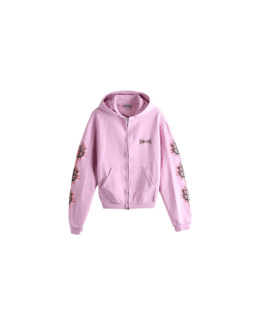Balenciaga Pink Medium Zip-Up Hoodie 851236 Tuvl2 5701"