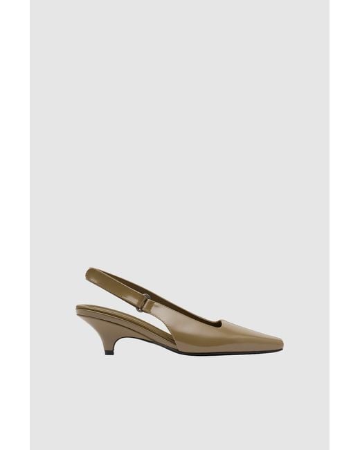 St. Agni White Utility Sling Back Heel