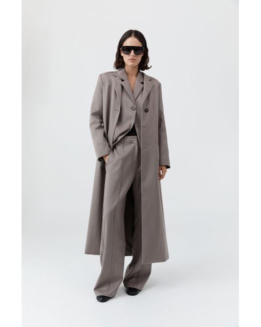 St. Agni Gray Oupa Tailored Coat