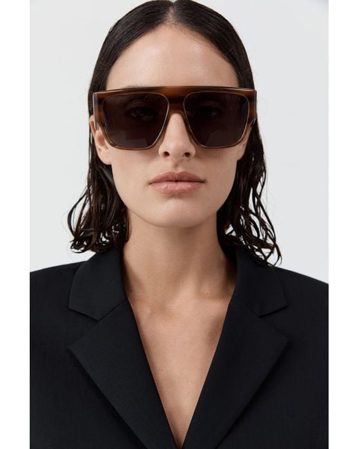 St. Agni Black Linea Oversized Sunglasses