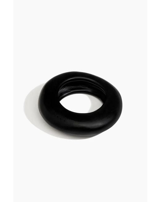 Dinosaur Designs Black Large Drift Bangle By
