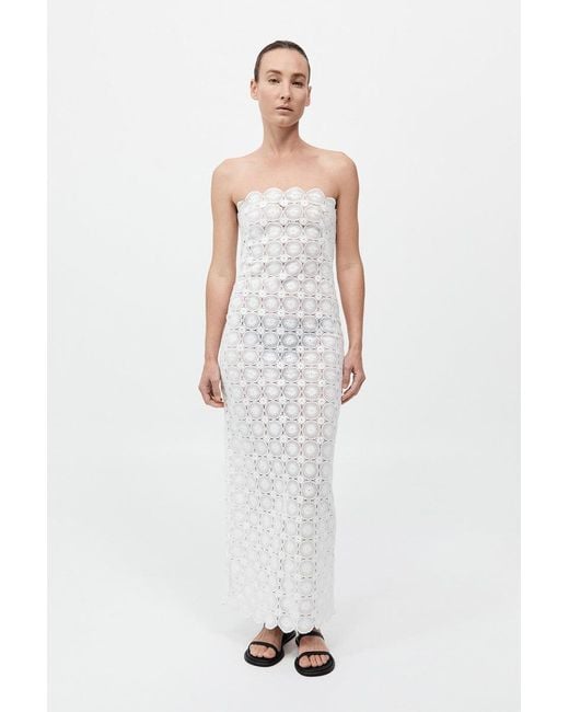 St. Agni White Doily Column Dress