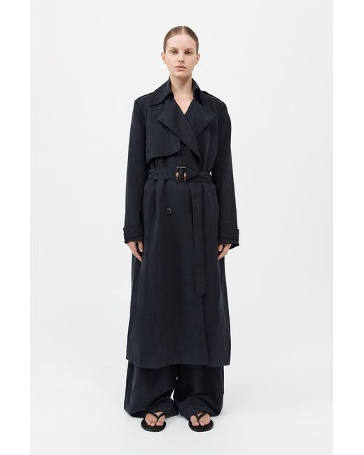St. Agni Blue Soft Tailored Trench