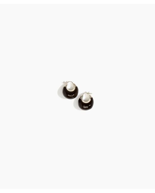 Dinosaur Designs White Small Crescent Earrings By