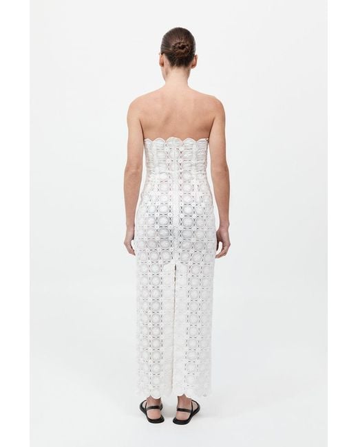 St. Agni White Doily Column Dress