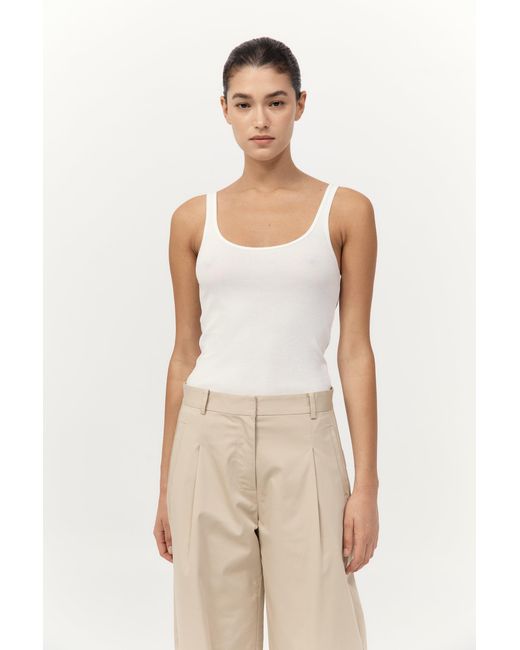 St. Agni Natural Organic Cotton Slim Scoop Tank