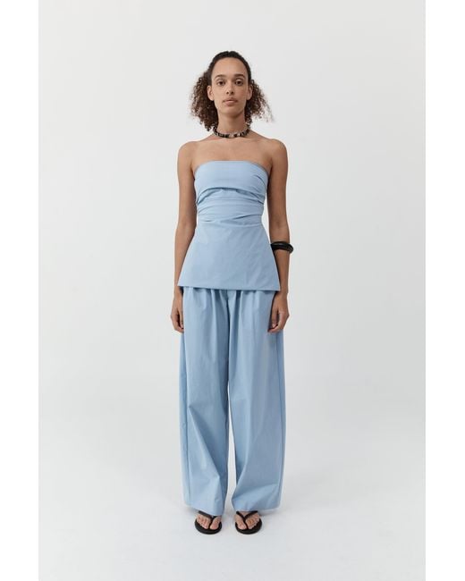 St. Agni Blue Everyday Relaxed Pants