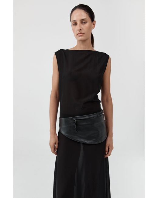 St. Agni Black Soft Belt Bag
