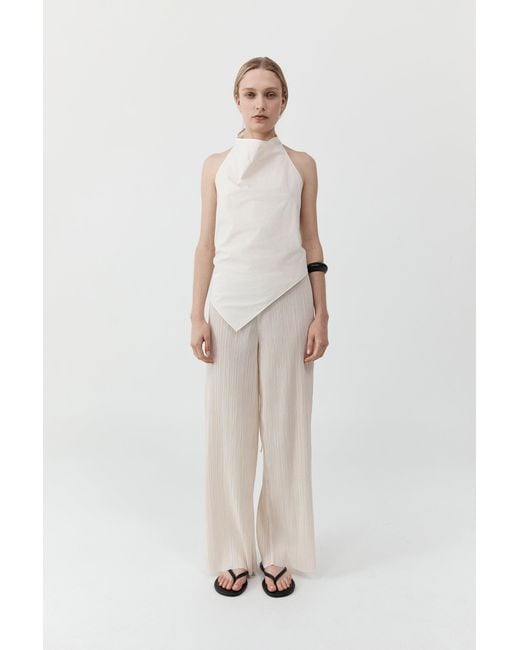 St. Agni White Cotton Tie Top