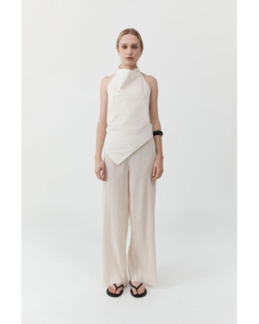 St. Agni White Cotton Tie Top