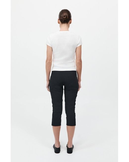 St. Agni White Slim Capri Pant