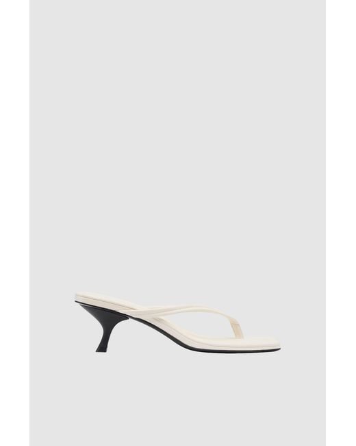 St. Agni White Thong Detail Heel