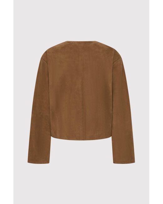 St. Agni Natural Suede Utility Cocoon Bomber