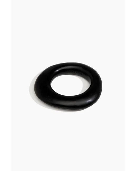 Dinosaur Designs Black Medium Drift Bangle By