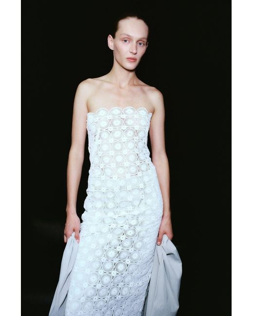 St. Agni White Doily Column Dress