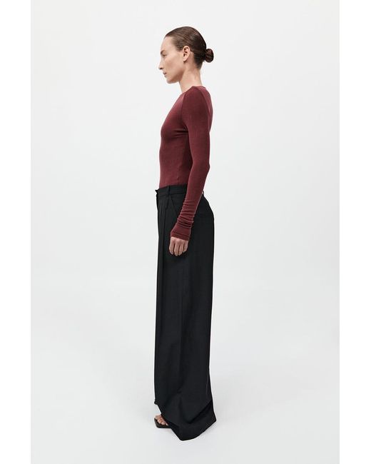 St. Agni Red Double Loop Pants
