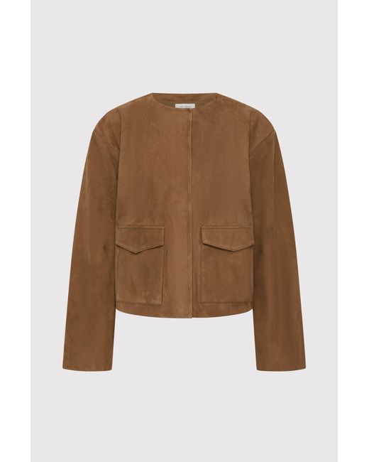 St. Agni Natural Suede Utility Cocoon Bomber