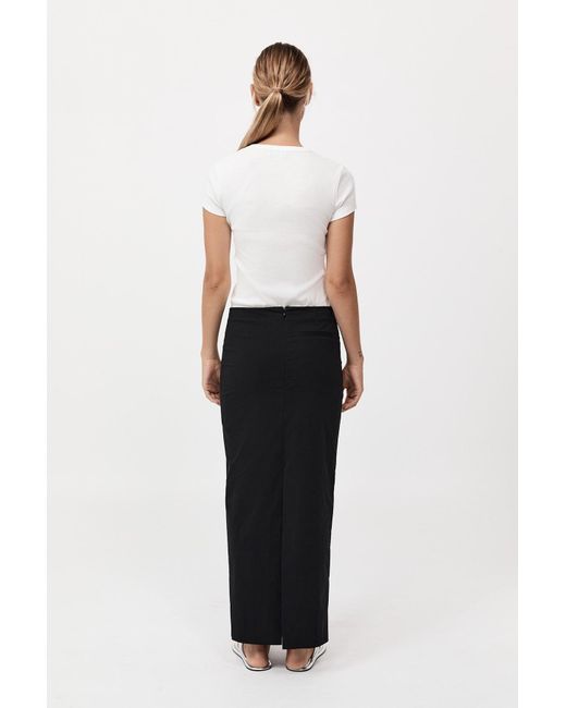 St. Agni White Minimal Column Skirt
