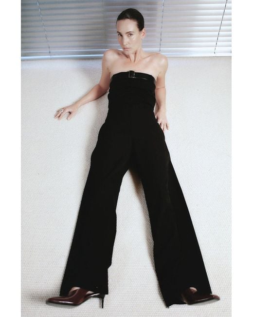 St. Agni Blue Deconstructed Tailored Jumpsuit