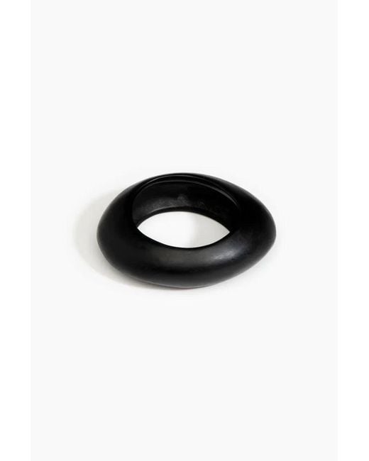 Dinosaur Designs Black Medium Rock Bangle By
