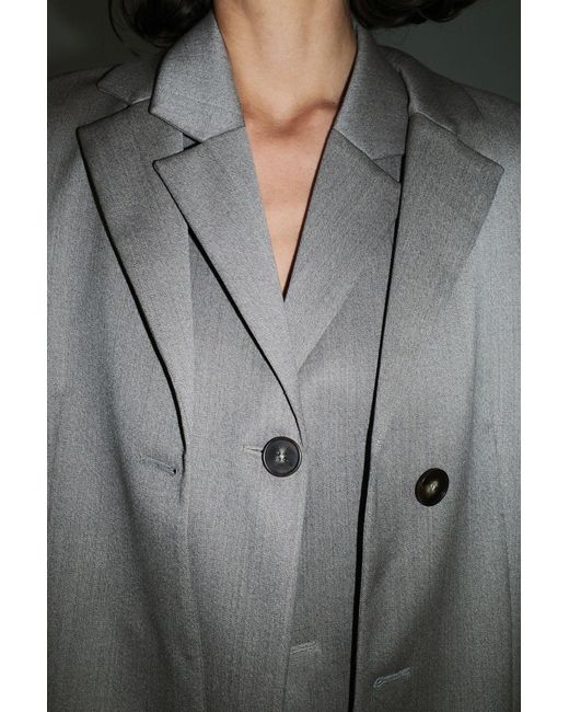 St. Agni Gray Oupa Tailored Coat