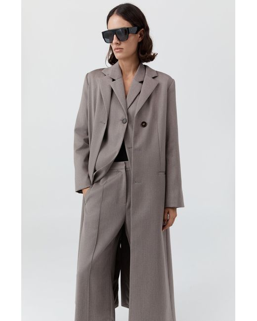 St. Agni Gray Oupa Tailored Coat