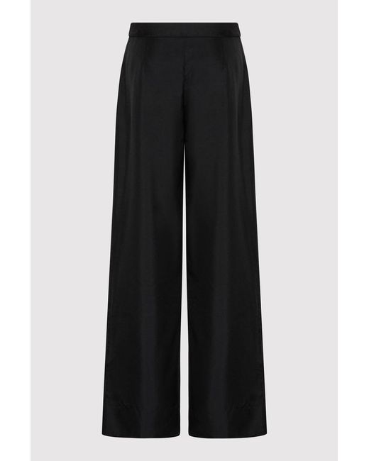 St. Agni Blue Silk Twill Pants