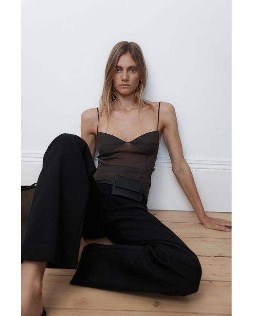 St. Agni Multicolor Transparent Silk Cami