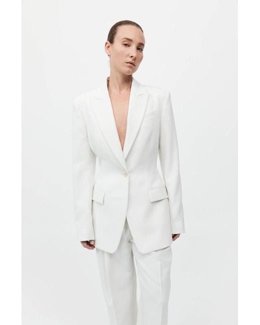 St. Agni White Contour Blazer