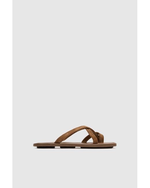 St. Agni Multicolor Suede Soft Strap Slide