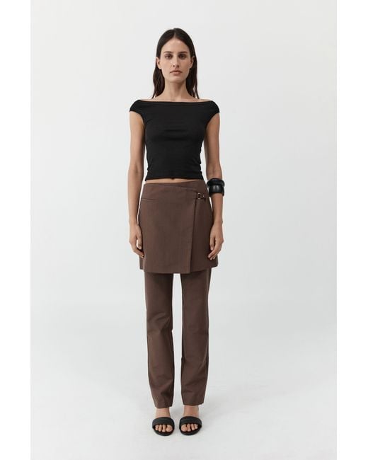 St. Agni Multicolor Silk Canvas Wrap Skirt