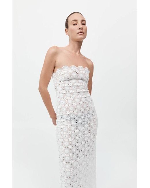 St. Agni White Doily Column Dress