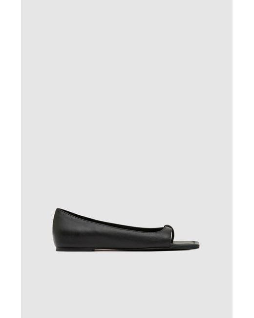 St. Agni White 90S Square Toe Flat