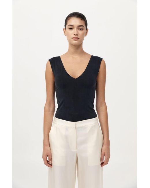 St. Agni Blue 90S Cupro Top
