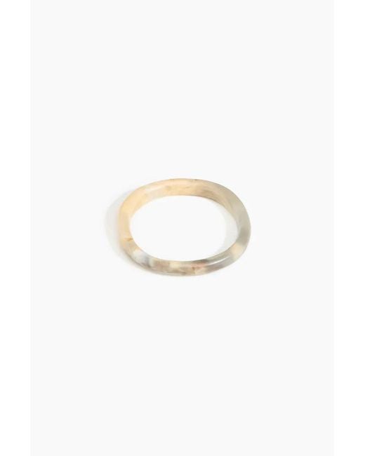 Dinosaur Designs White Wishbone Bangle By