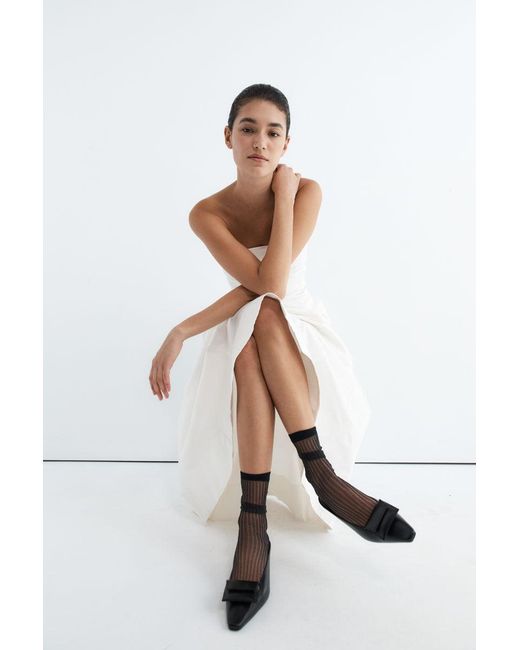 St. Agni White Sculpted Cotton Strapless Dress